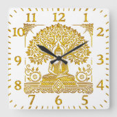 Hintergrund für den Golden Buddha Quadratische Wanduhr (Vorderseite)