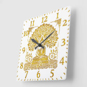 Hintergrund für den Golden Buddha Quadratische Wanduhr (Winkel)