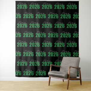 Hintergrund für den grünen Glitzer 2026-Foto Wandteppich