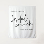 Hintergrund für den Minimalistischen Bridal-Brunch Wandteppich (Vorderseite)