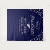 Hintergrund für den modernen blauen Silber-Abschlu Wandteppich (Vorderseite (Horizontal))