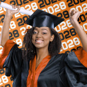 Hintergrund für den Orange- und Black Class Year-A Wandteppich