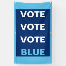 Hintergrund für die Abstimmung mit der Blue Democr Banner