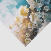 Hintergrund für die abstrakte Blumenbemalung Seidenpapier (Detail)