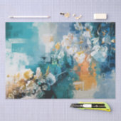 Hintergrund für die abstrakte Blumenbemalung Seidenpapier (Handwerk)