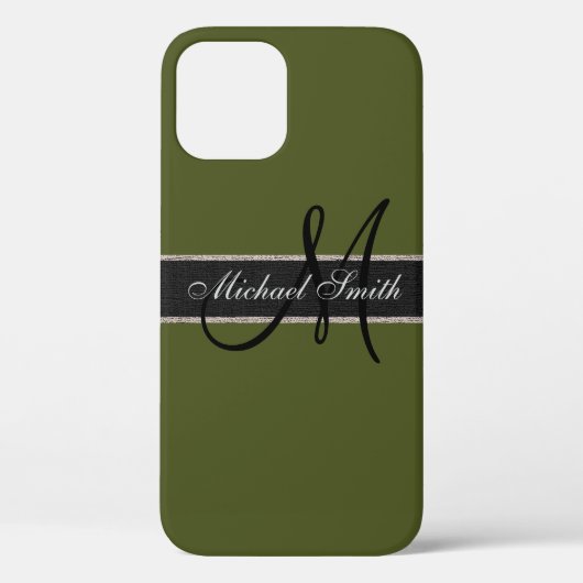 Hintergrund für die Army in Monogram, grün Case-Mate iPhone Hülle (Rückseite)
