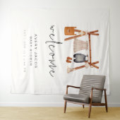 Hintergrund für die Begrüßung | Boho Clothes Kinde Wandteppich (Beispiel (Horizontal))