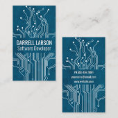 Hintergrund für die blaue Textur der Leiterplatte Visitenkarte (Vorne/Hinten)