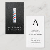 Hintergrund für die Ernennung von Friseur Pole Visitenkarte (Vorne/Hinten)