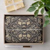 Hintergrund für die Gestaltung von Gold-Schwarz-De Seidenpapier (Geschenk)