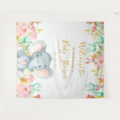 Hintergrund für die Girl Elephant Babydusche Wandteppich (Vorderseite (Horizontal))