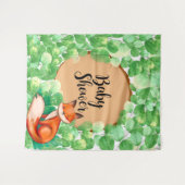 Hintergrund für die Kinderdusche von Woodland Fox  Wandteppich (Vorderseite (Horizontal))