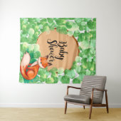 Hintergrund für die Kinderdusche von Woodland Fox  Wandteppich (Beispiel (Horizontal))