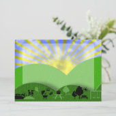 Hintergrund für die künstliche Einladung (Stehend Vorderseite)