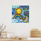 Hintergrund für die Meterologie des niedlichen Car Poster (Küche)