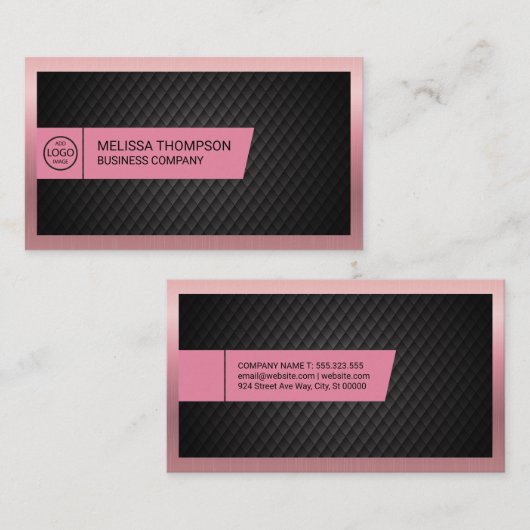 Hintergrund für die schwarze Verschalung | Rosa Me Visitenkarte (Vorne/Hinten)