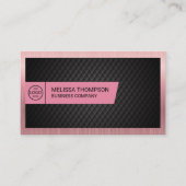 Hintergrund für die schwarze Verschalung | Rosa Me Visitenkarte (Vorderseite)