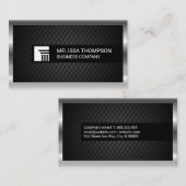 Hintergrund für die schwarze Verschalung | Silver  Visitenkarte (Vorne/Hinten)
