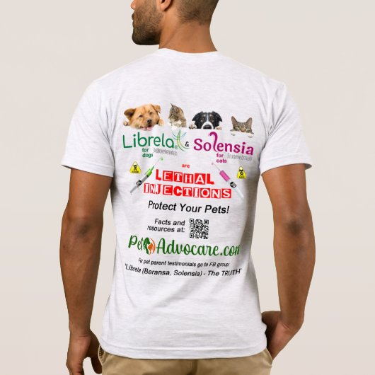 Hintergrund für die Sensibilisierung für L und S T-Shirt (Rückseite)