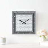 Hintergrund für die Silber-Bürste aus Stahl Quadratische Wanduhr (Zuhause)