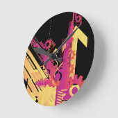 Hintergrund für die technische Hälfte 7 Runde Wanduhr (Winkel)