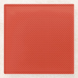 Hintergrund für die Textur von Wolle aus Rot Glasuntersetzer