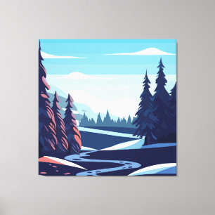 Hintergrund für die Winterkollektion Leinwanddruck