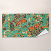 Hintergrund für ethnische Butta-Gestaltung Badehandtuch (Badehandtuch)