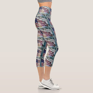 Hintergrund für Feuerwerke Capri Leggings