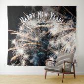 Hintergrund für Feuerwerke des White Foto Booth Wandteppich (Beispiel (Horizontal))