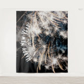 Hintergrund für Feuerwerke des White Foto Booth Wandteppich (Vorderseite)