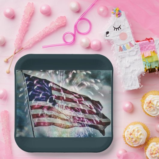 Hintergrund für Feuerwerke  Pappteller (Party)