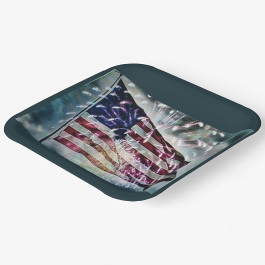 Hintergrund für Feuerwerke  Pappteller (Gewinkelt)