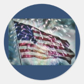 Hintergrund für Feuerwerke Runder Aufkleber (Vorderseite)