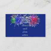 Hintergrund für Feuerwerke Visitenkarte (Rückseite)