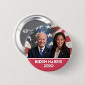 Hintergrund für Flaggen Joe Biden Kamala Harris 20 Button (Vorne & Hinten)
