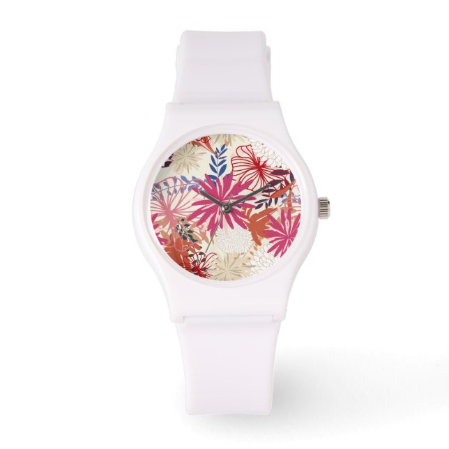 Hintergrund für Flora und Fauna 3 Armbanduhr (Vorderseite)
