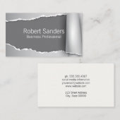Hintergrund für gedrehtes Papier grau Visitenkarte (Vorne/Hinten)