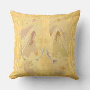 Hintergrund für gelbe Streifen kippen Kissen