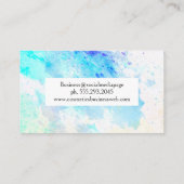 Hintergrund für gestrichene Wasserfarben | künstle Visitenkarte (Rückseite)