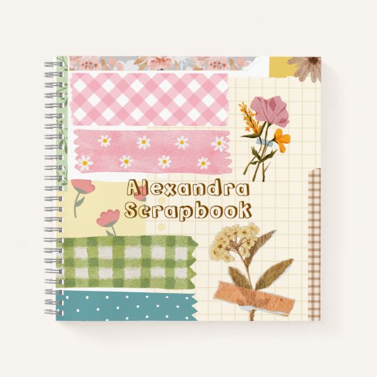 Hintergrund für Girly Retro-Bücher niedlich Notizblock (Vorderseite)