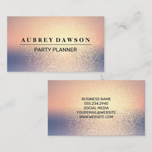 Hintergrund für Glitzer-Mischung Visitenkarte (Vorne/Hinten)