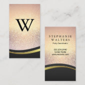 Hintergrund für Glitzer-Mischung | Wellendesign Visitenkarte (Vorne/Hinten)