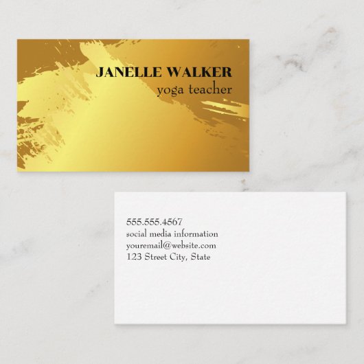 Hintergrund für Gold-Pinsel Visitenkarte (Vorne/Hinten)