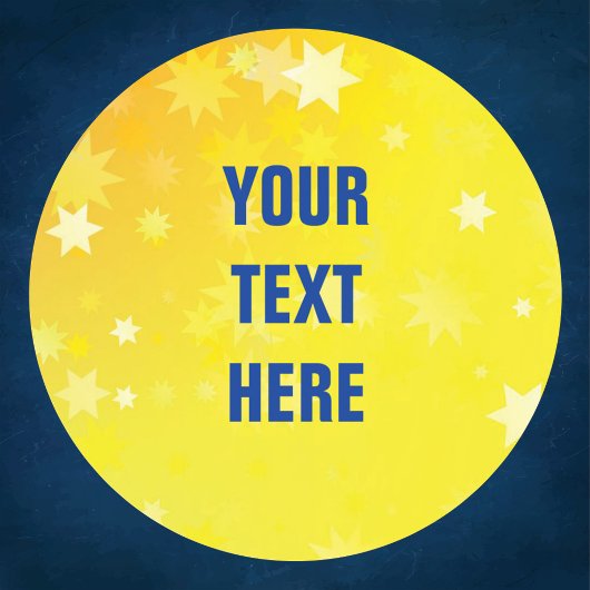 Hintergrund für Gold Stars mit benutzerdefiniertem Runder Aufkleber