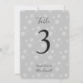 Hintergrund für graue Sterne | TISCHNUMMERN (Rückseite)