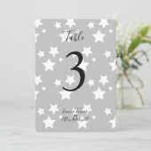 Hintergrund für graue weiße Sterne | TISCHNUMMERN (Stehend Vorderseite)