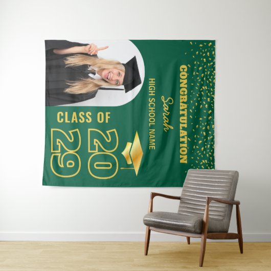 Hintergrund für Green & Gold Custom Abschluss mit Wandteppich (Beispiel (Horizontal))