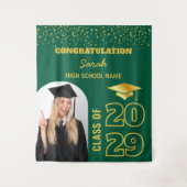 Hintergrund für Green & Gold Custom Abschluss mit  Wandteppich (Vorderseite)