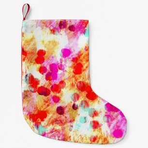 Hintergrund für Grunge-Farbpunkte Kleiner Weihnachtsstrumpf